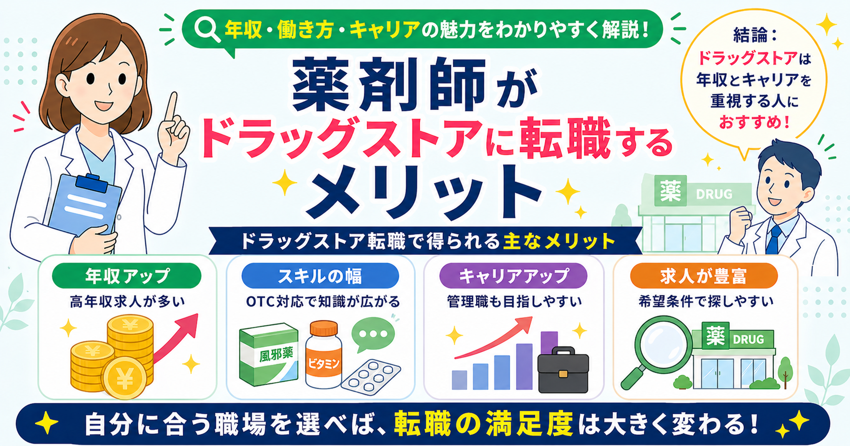 薬剤師 ドラッグストア 転職
