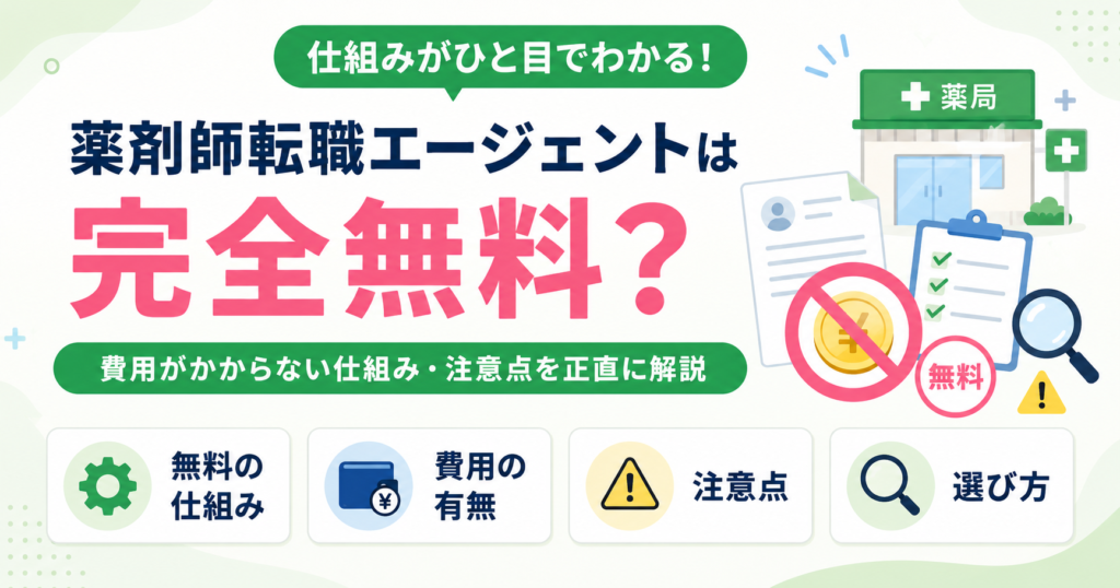 薬剤師 転職エージェント 無料 費用