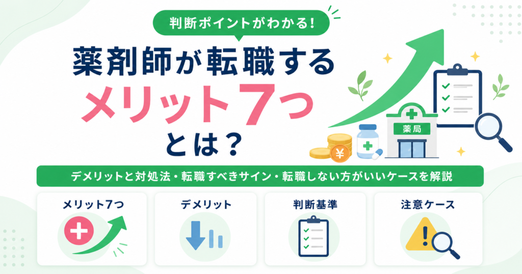 薬剤師 転職 メリット