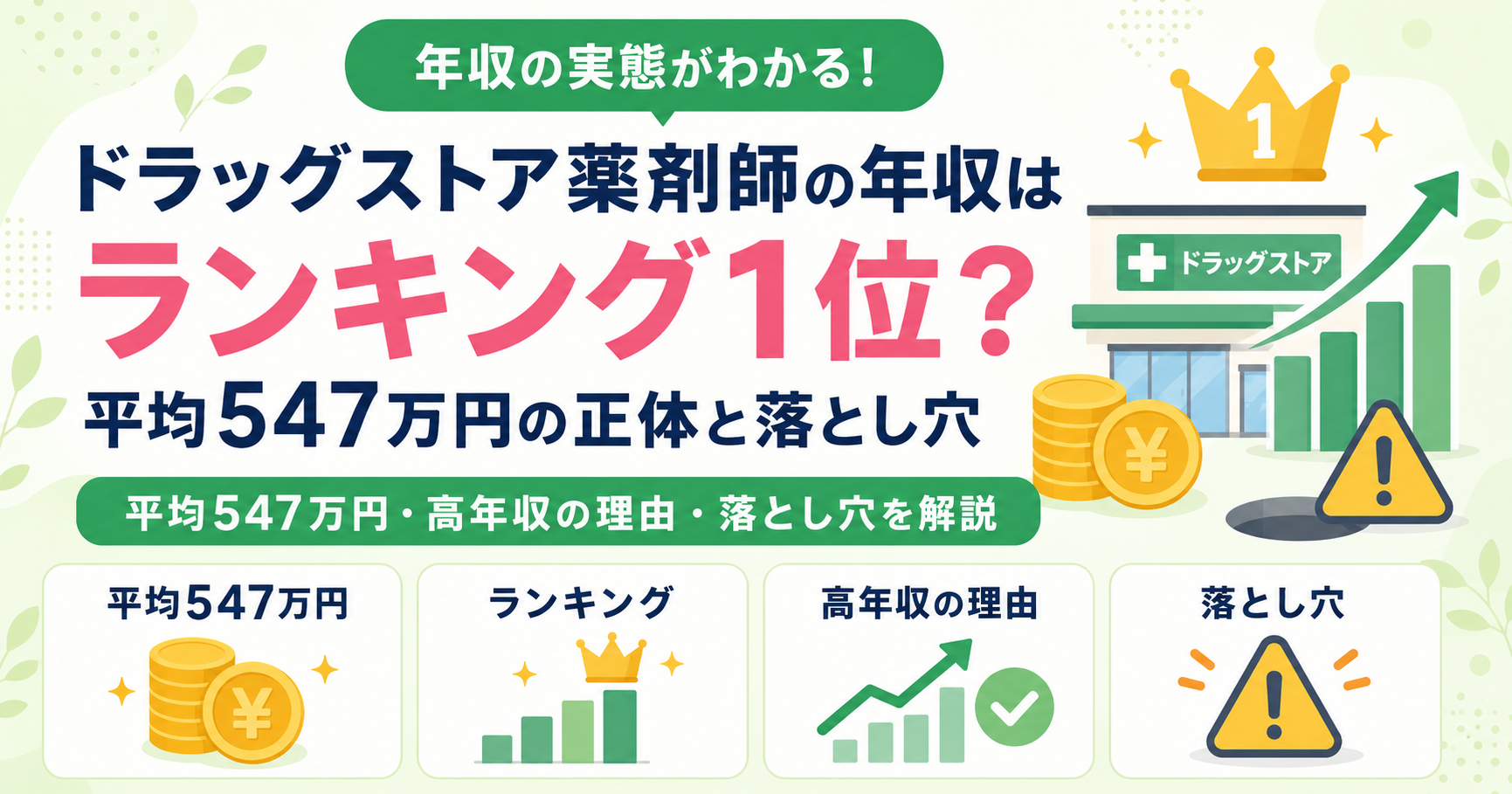 ドラッグストア 薬剤師 年収