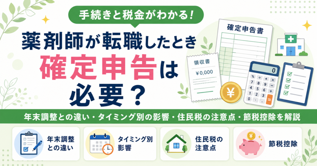 薬剤師 転職 確定申告 税金