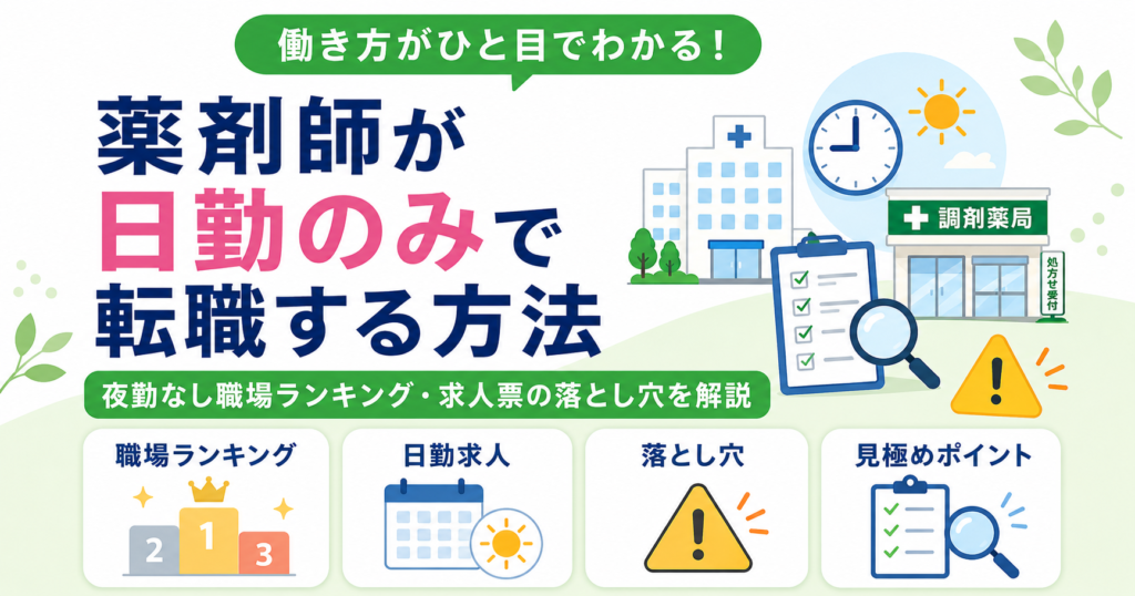 薬剤師 日勤のみ 転職