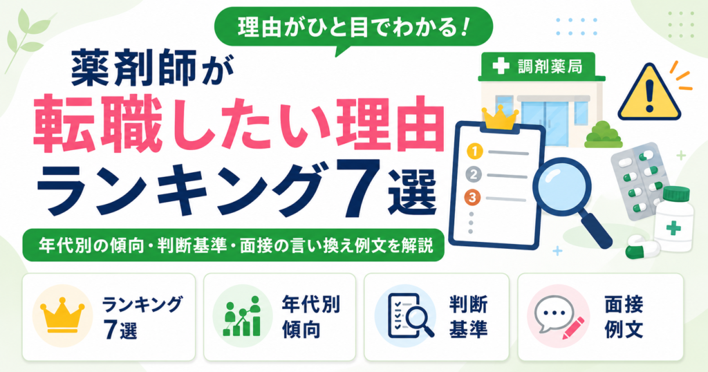 薬剤師 転職したい 理由