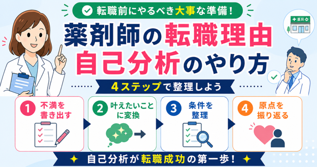 整理方法薬剤師 自己分析 転職 / 転職理由