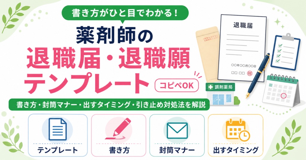 薬剤師 退職届 書き方 テンプレート