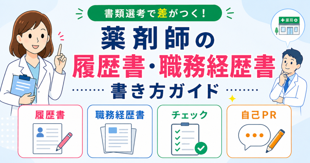 薬剤師 履歴書 書き方 / 職務経歴書