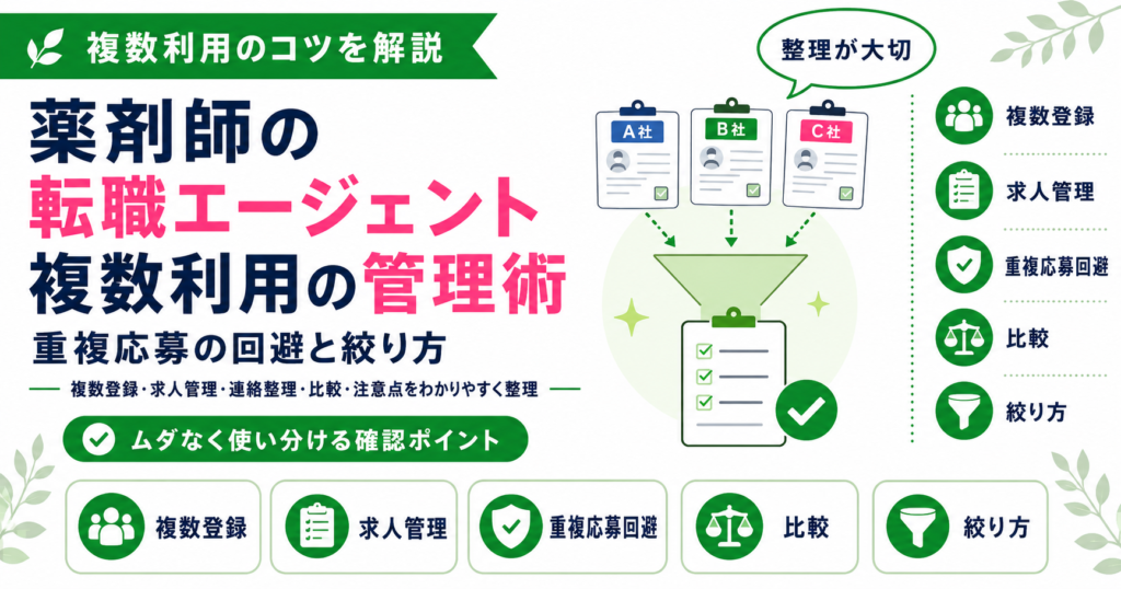 薬剤師 転職エージェント 複数 管理