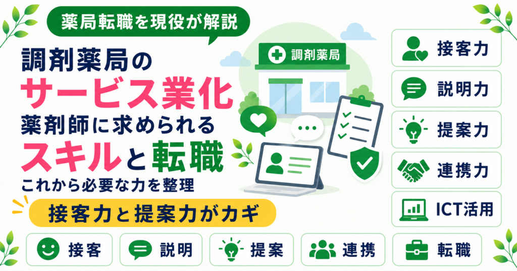 薬剤師 調剤薬局 サービス業 転職 影響