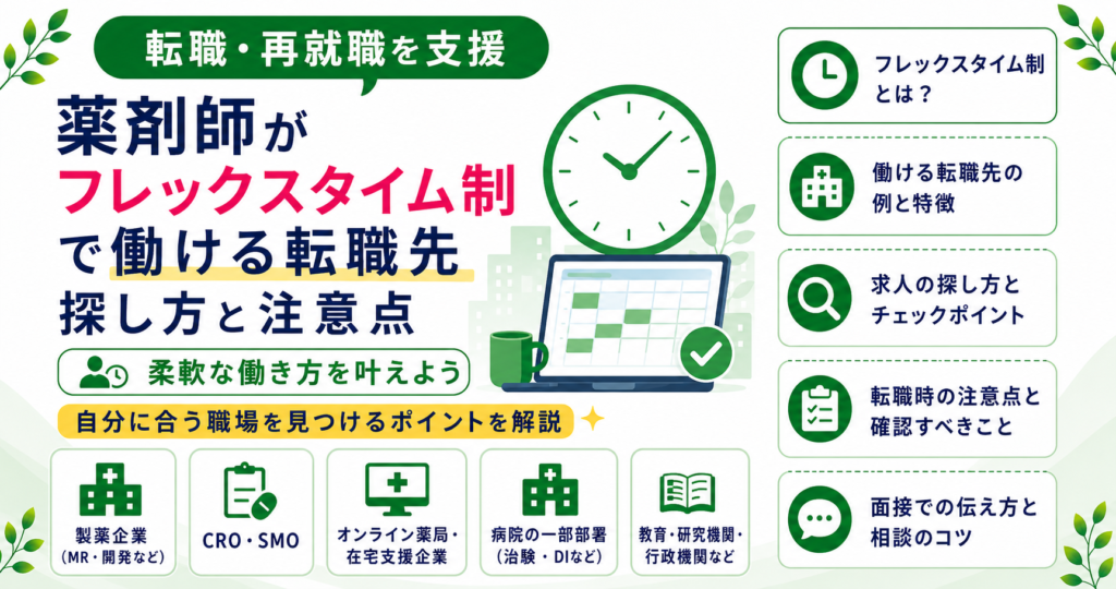 薬剤師 フレックス 勤務 転職