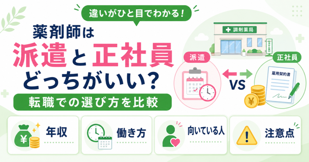 薬剤師 派遣 正社員 転職