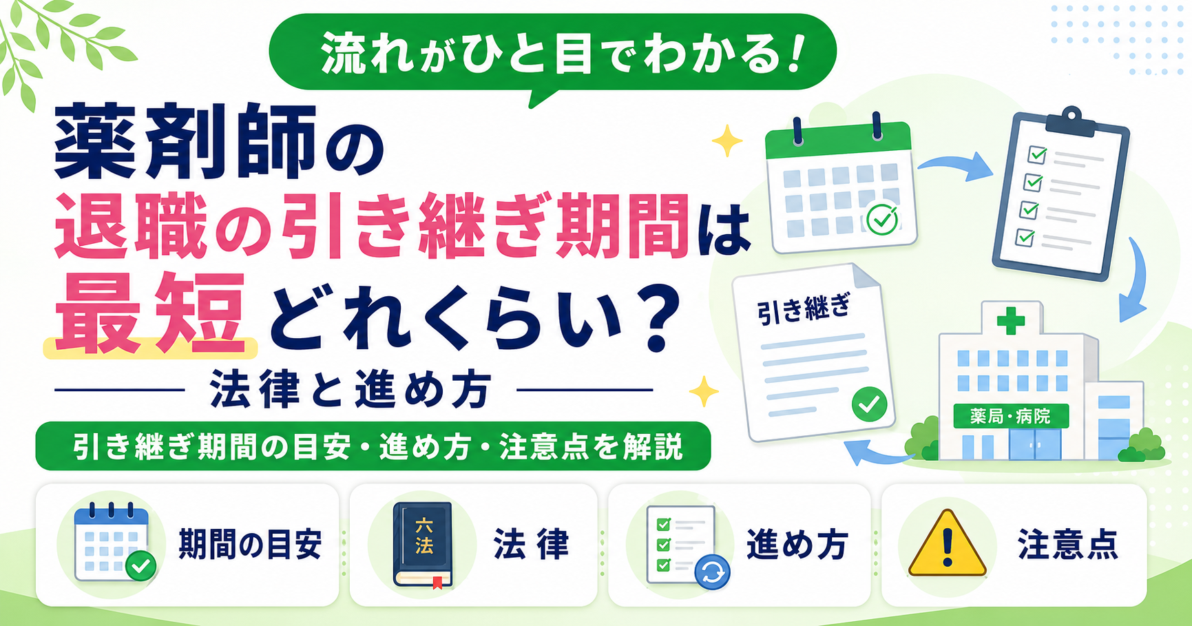 薬剤師 引き継ぎ 期間 最短