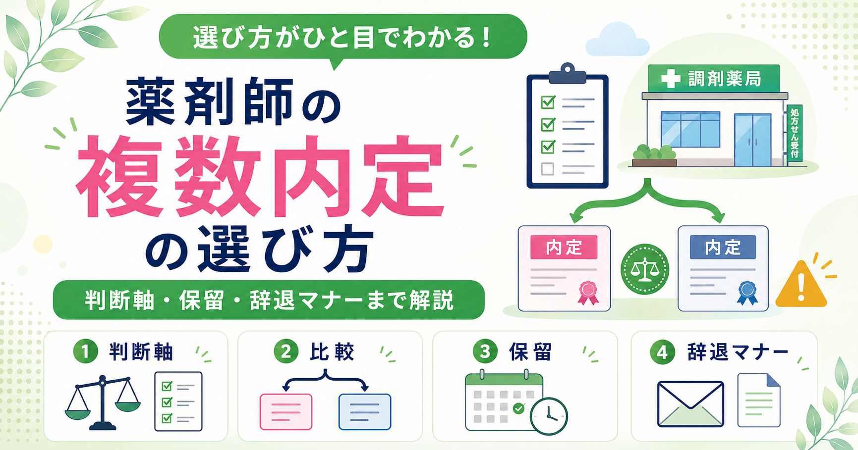 薬剤師 複数内定 選び方