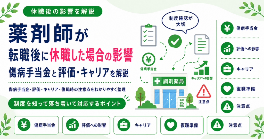 薬剤師 転職後 休職 影響