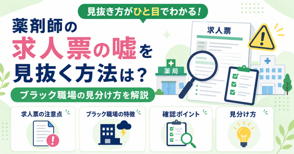 薬剤師 求人票 嘘 ブラック 見分け