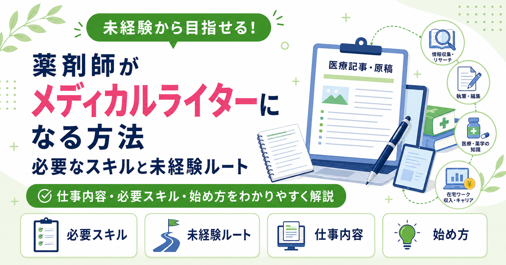 薬剤師 メディカルライター なる方法