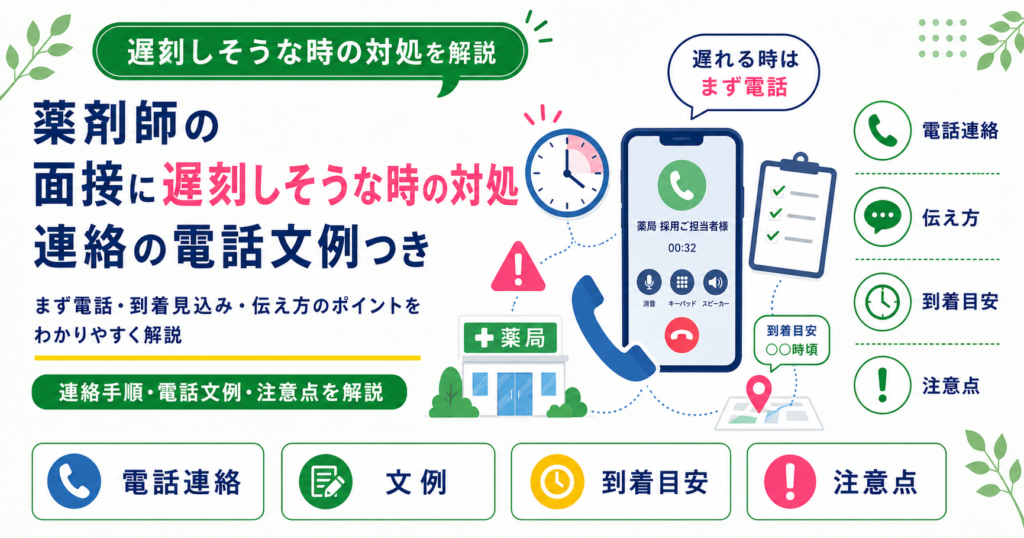 薬剤師 面接 遅刻 対処