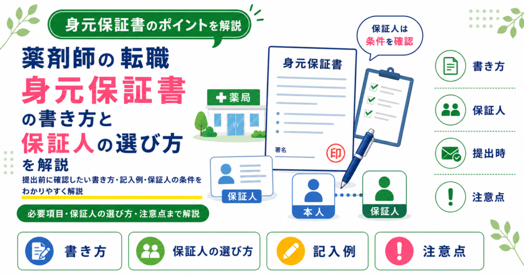 薬剤師 身元保証書 転職 書き方