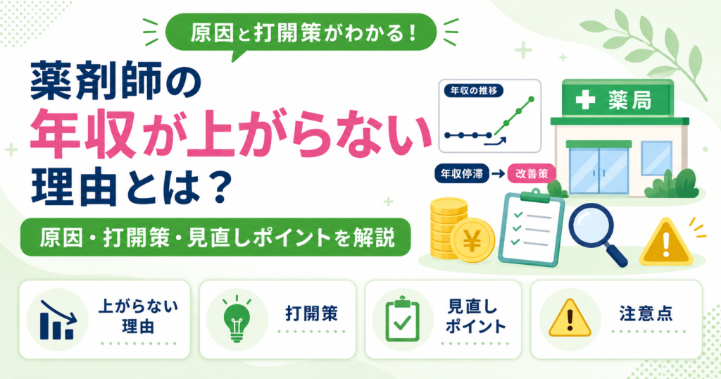 薬剤師 年収 上がらない 理由