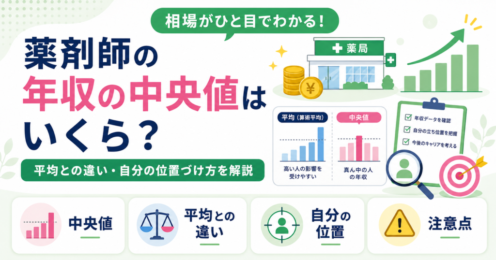 薬剤師 年収 中央値