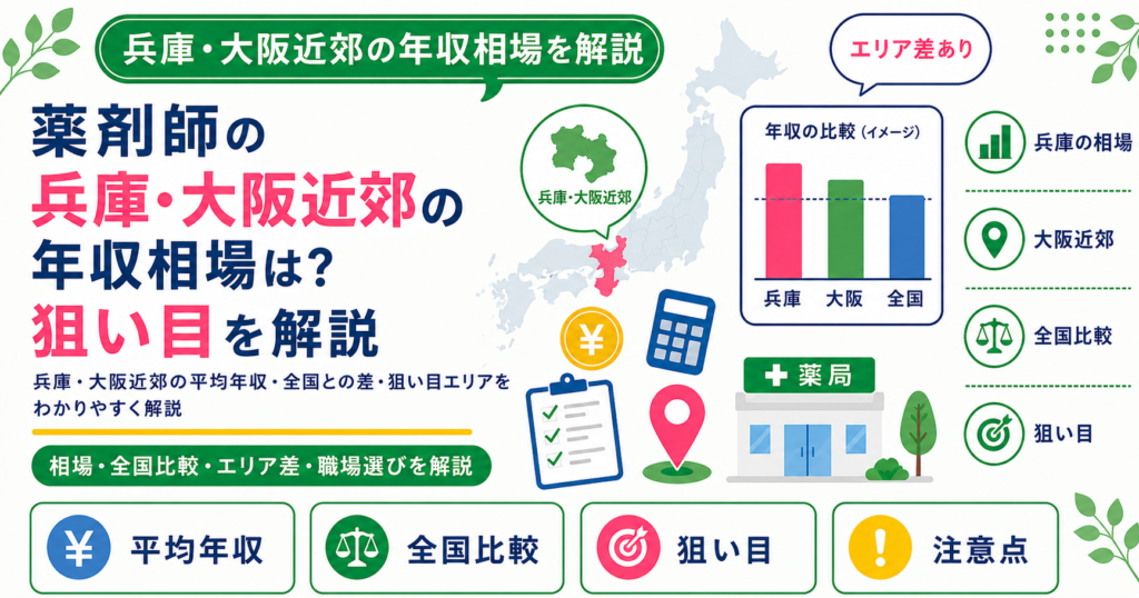 薬剤師 兵庫 大阪近郊 年収 相場