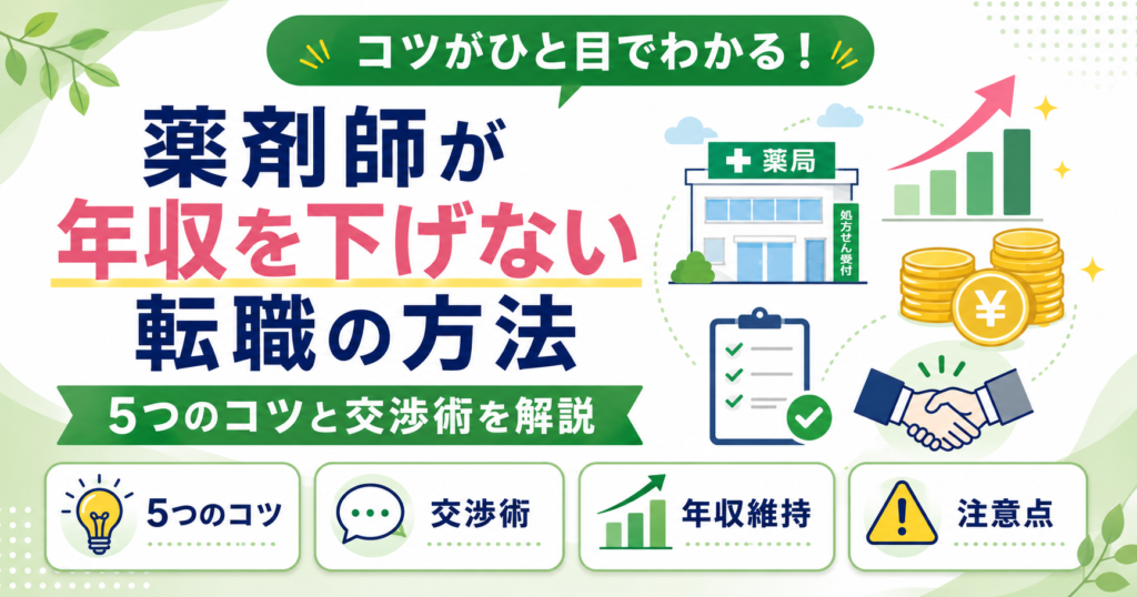 薬剤師 年収 下げない 転職