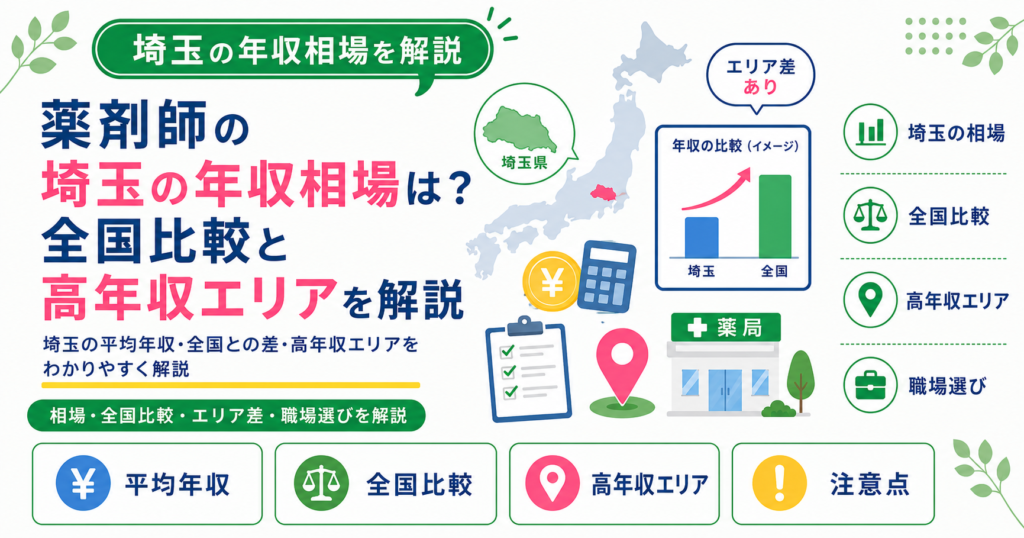 薬剤師 埼玉 年収 相場