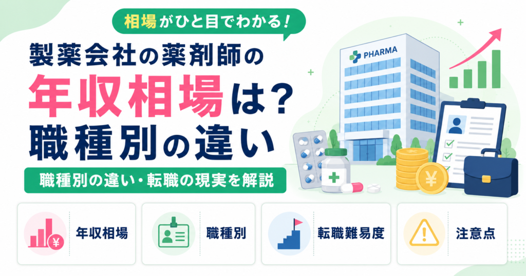 薬剤師 製薬会社 年収 相場