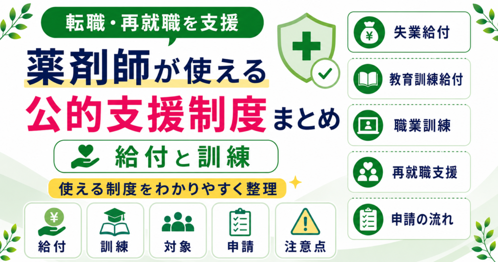 薬剤師 転職 再就職 支援 制度 公的