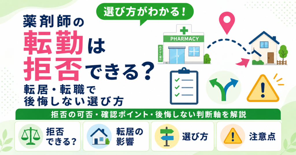 薬剤師 転勤 転居 転職