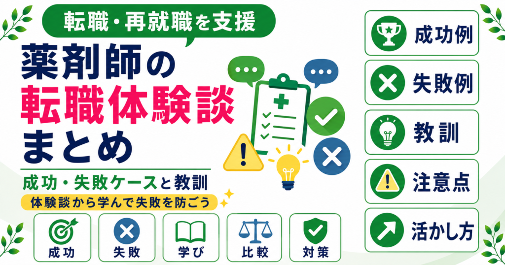 薬剤師 転職 体験談 リアル