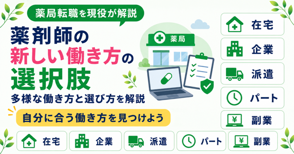 薬剤師 新しい 働き方 転職 選択肢
