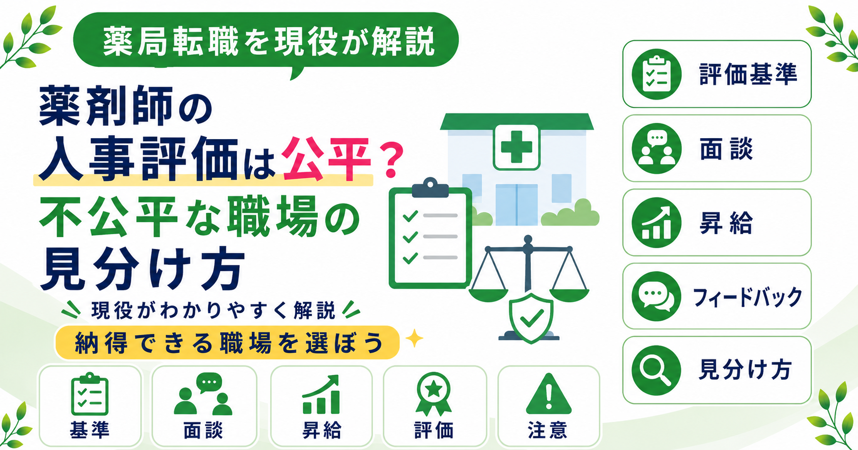 薬剤師 人事評価 制度 公平 職場