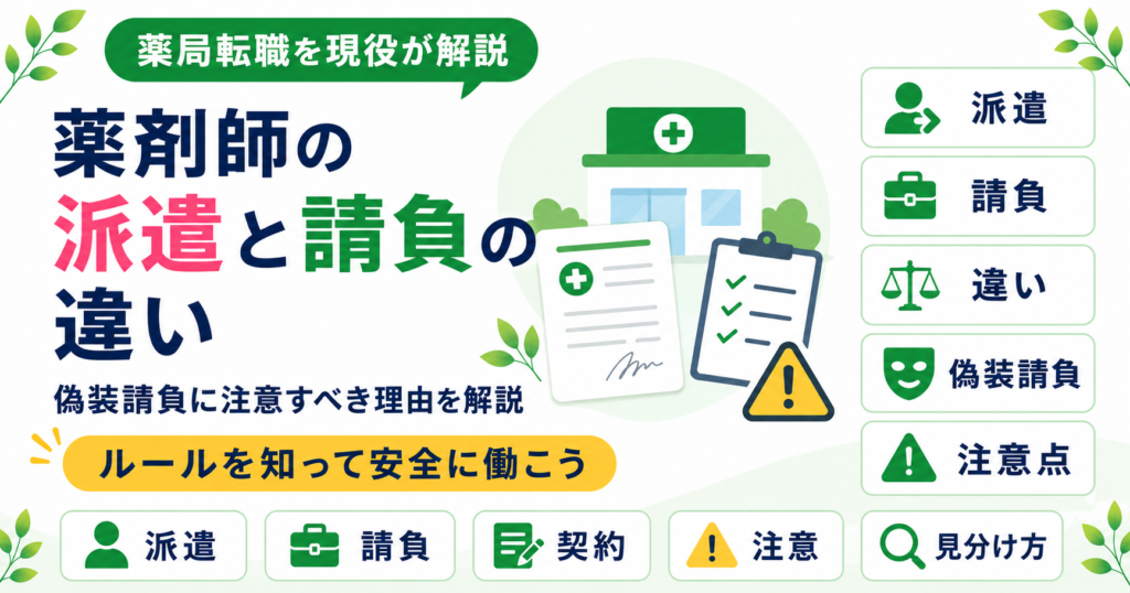 薬剤師 派遣 請負 違い