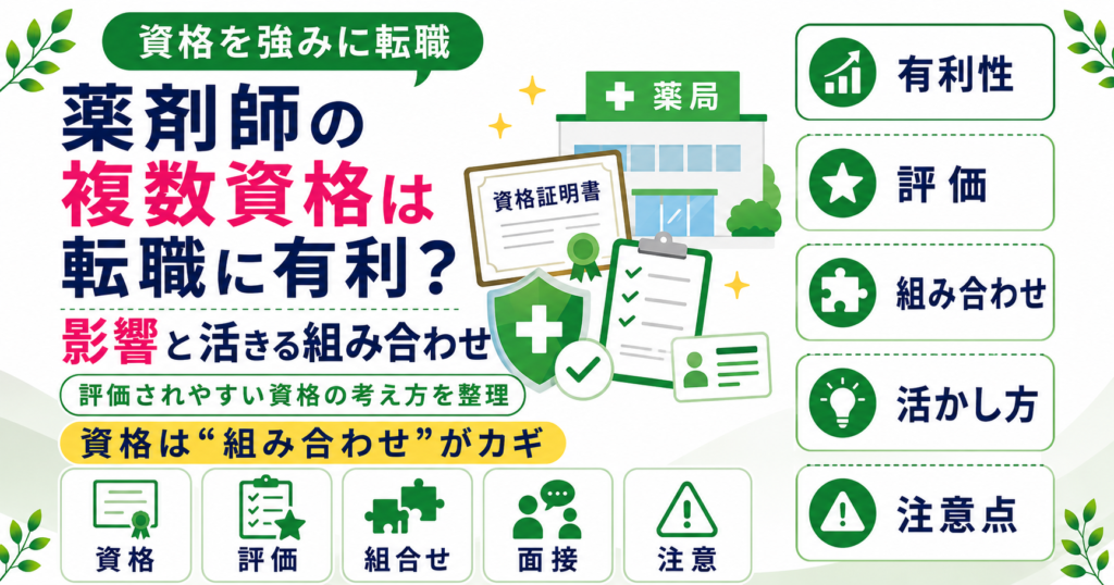 薬剤師 複数資格 転職 影響