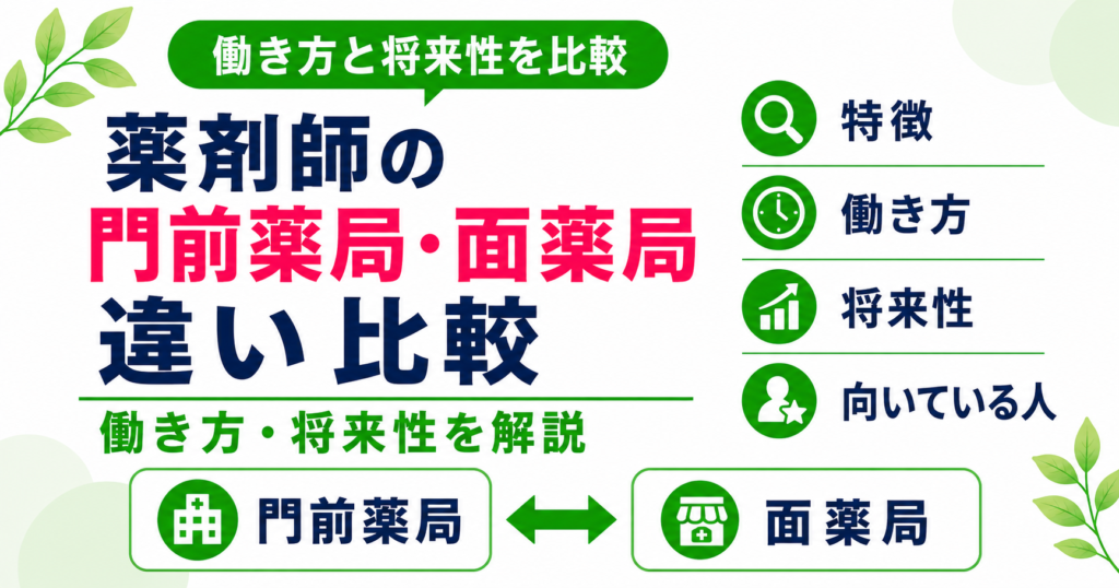 薬剤師 門前薬局 面薬局 比較