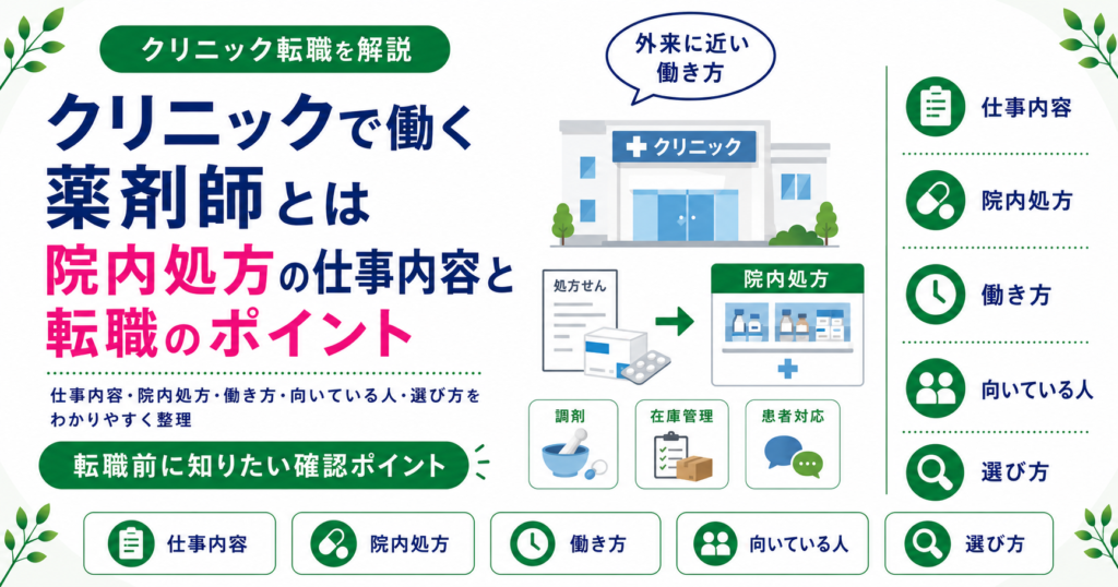 薬剤師 クリニック 転職