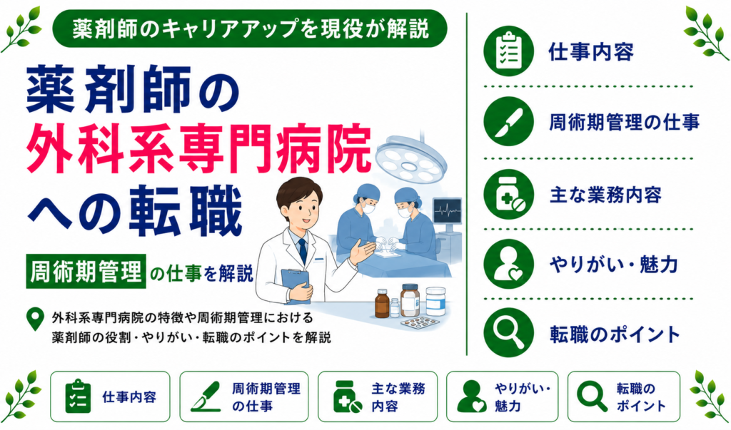 薬剤師 外科 専門病院 転職