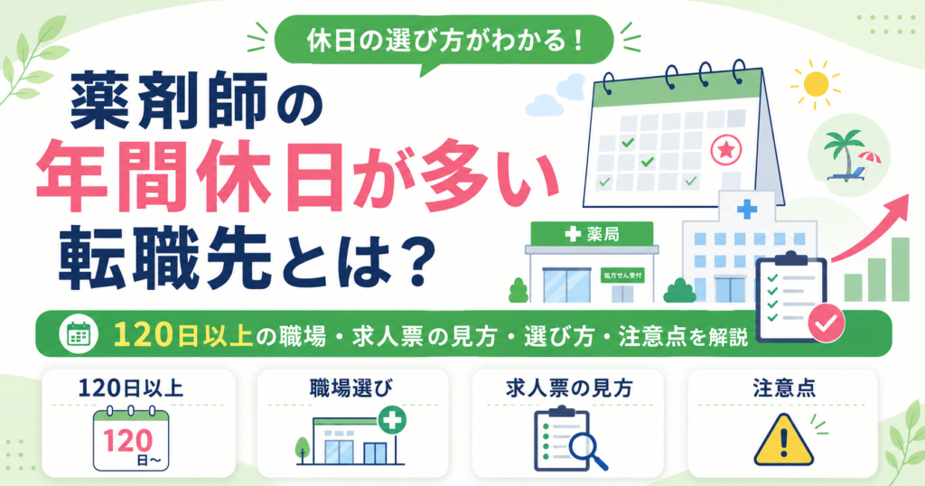 薬剤師 年間休日 多い 転職先