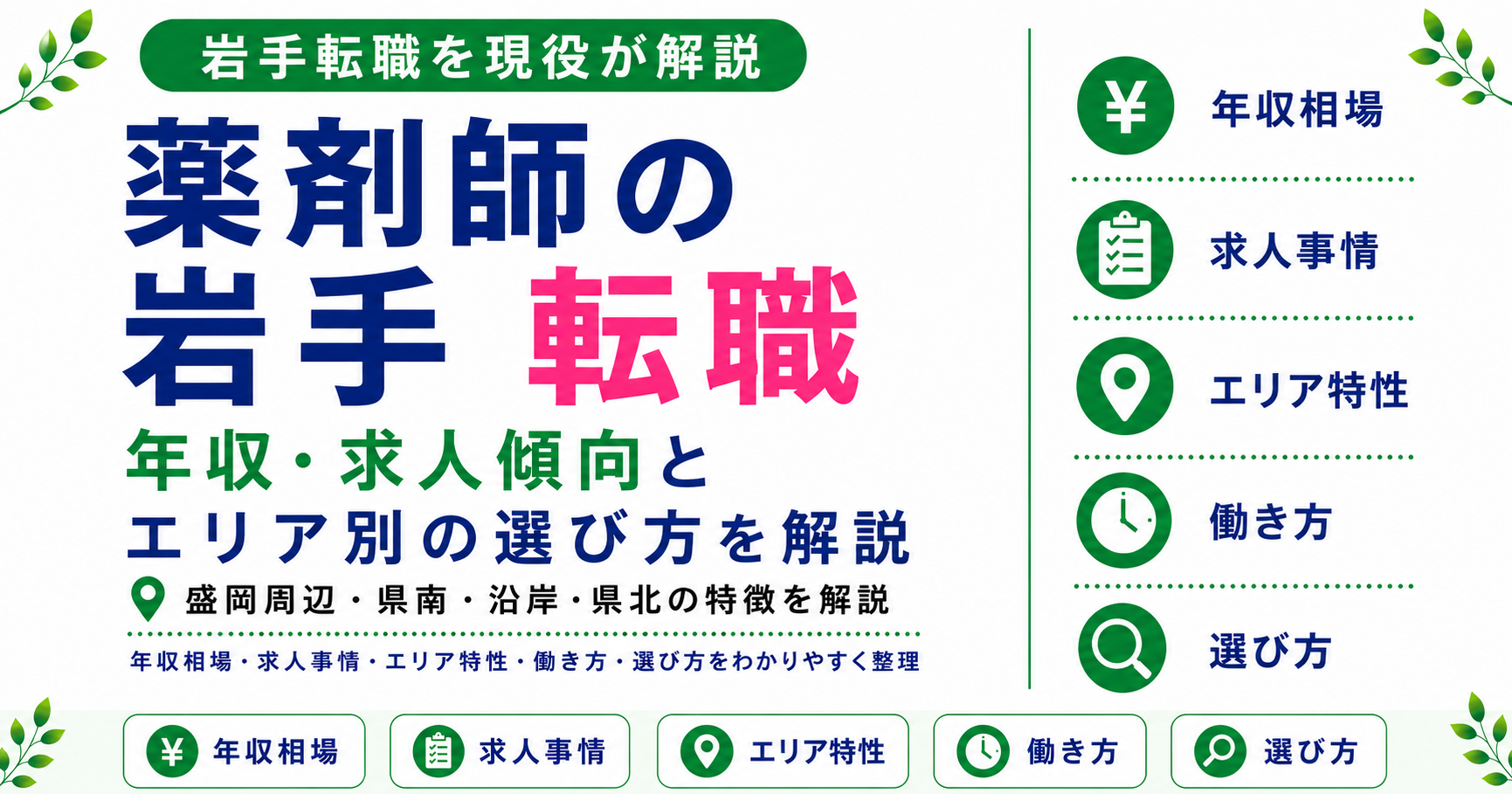薬剤師 転職 岩手