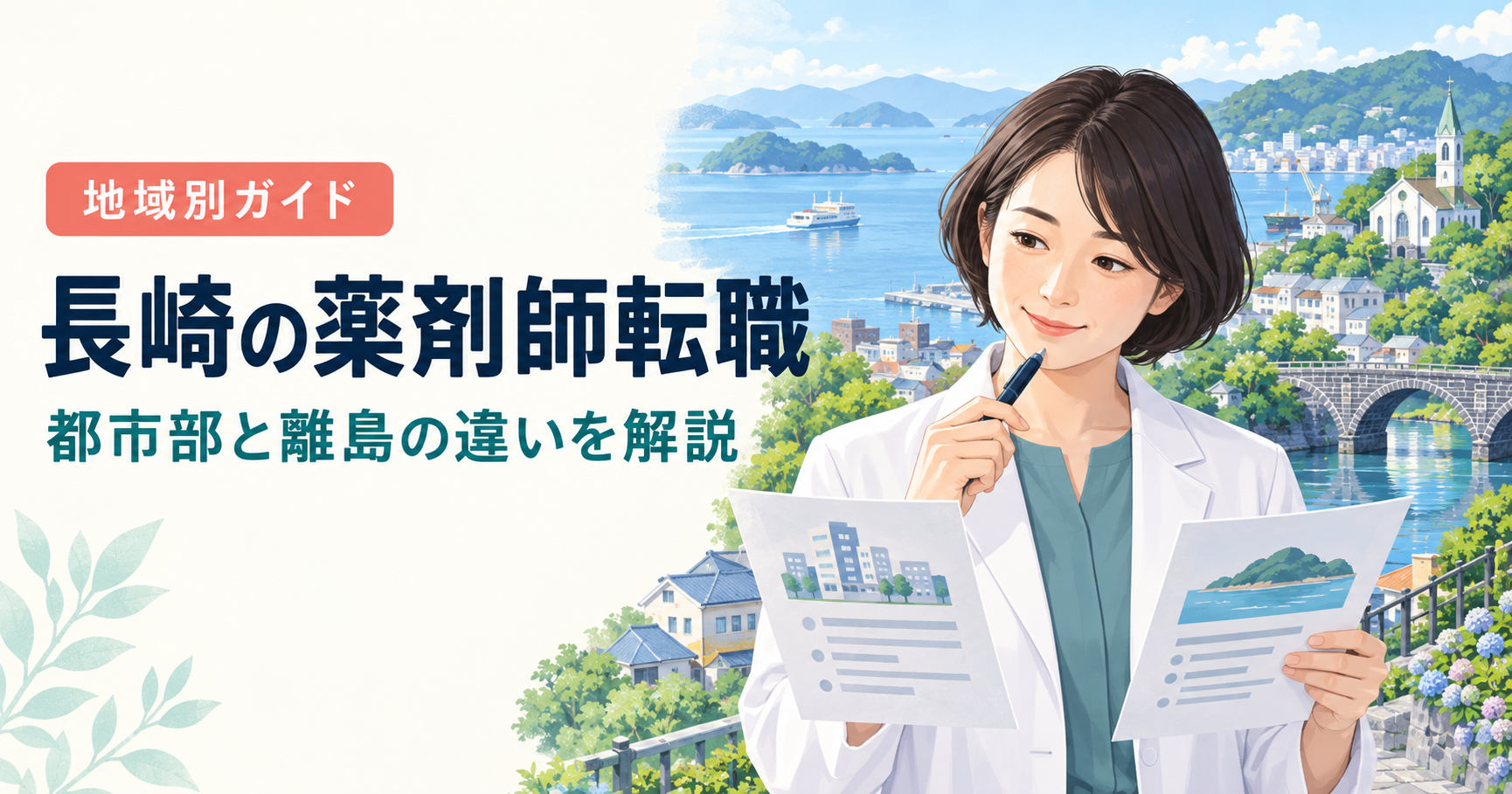 長崎の薬剤師転職|病院が少数区域の県、離島と都市部の違いを解説