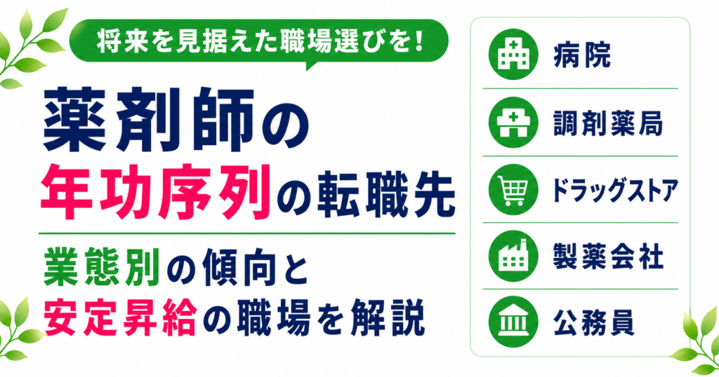 薬剤師 年功序列 転職先