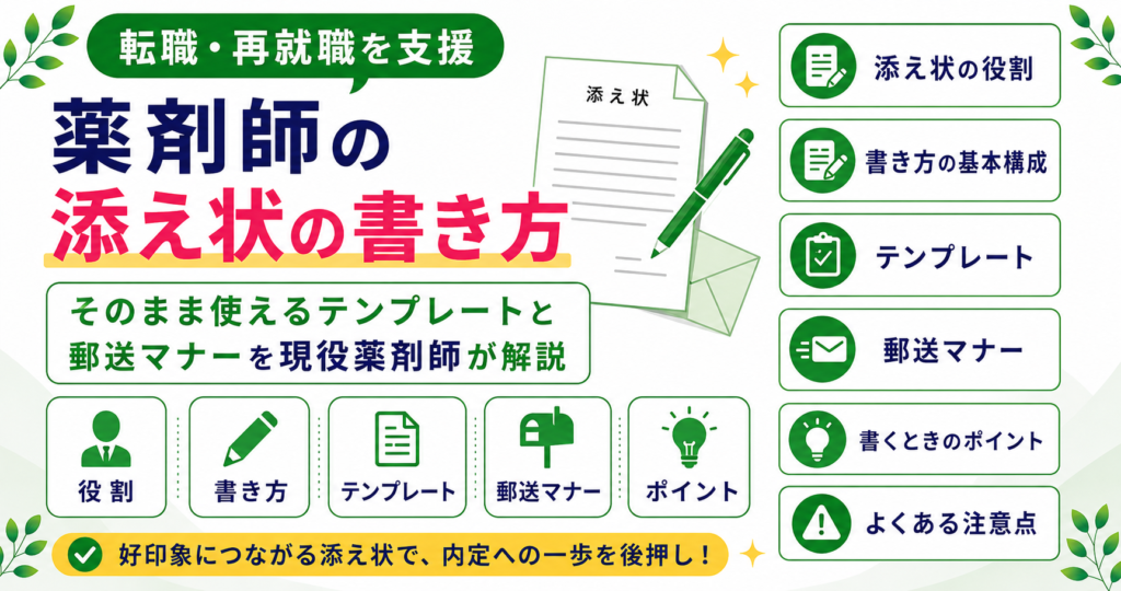 薬剤師 添え状 書き方 転職