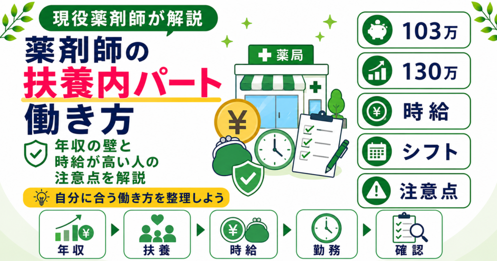 薬剤師 扶養内 パート 働き方