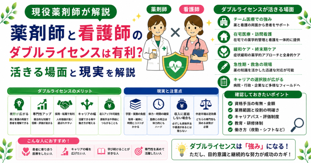 薬剤師 看護師 ダブルライセンス