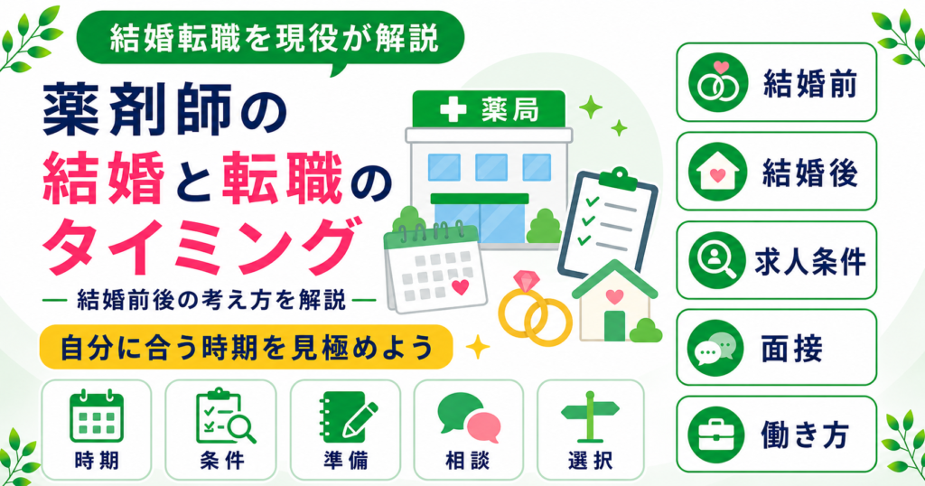薬剤師 結婚 転職 タイミング