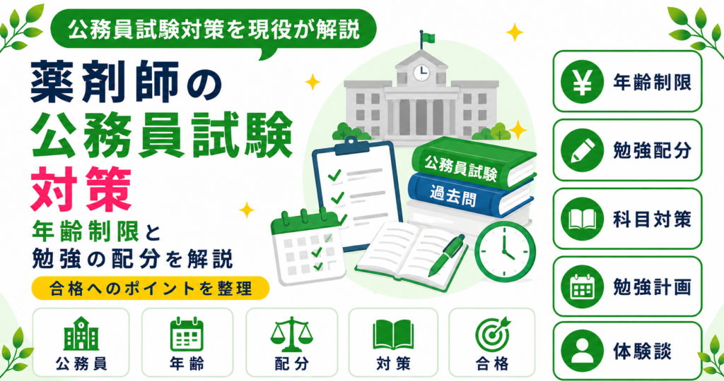 薬剤師 公務員試験 対策 転職