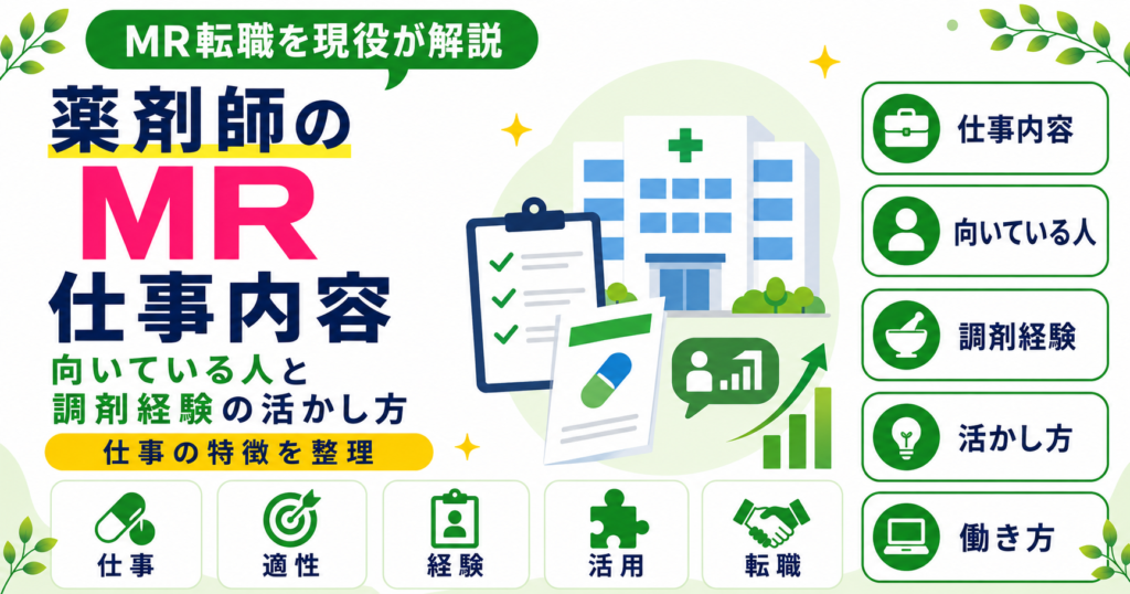 薬剤師 MR 仕事内容 向いている人