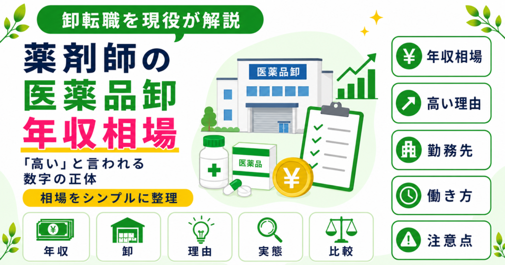 薬剤師 医薬品卸 年収 相場