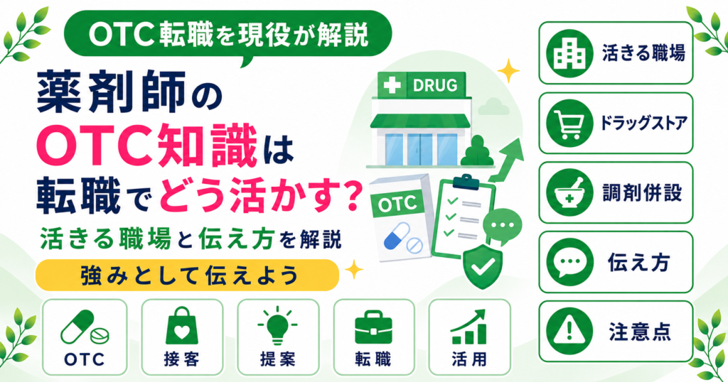 薬剤師 OTC 知識 転職 活かす