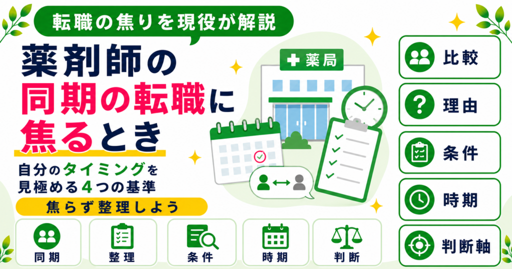 薬剤師 同期 転職 タイミング
